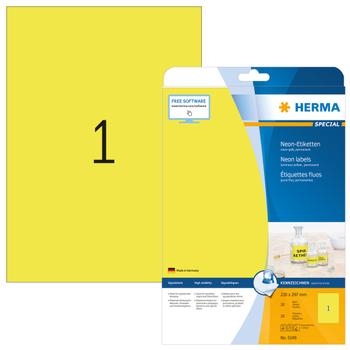 HERMA Label 210x297 fluor yellow Herma (20SH) (5148)
