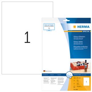 HERMA Inkjet-Etik. A4 weiß 210x297 mm Papier glänzend 10 St. (8895)