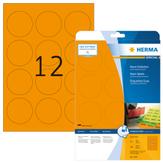 Herma Etiketten A4 neon-orange 60 mm rund Papier 240 St. (5153)