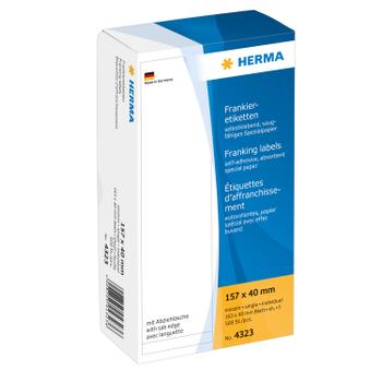 HERMA Franking labels with tab edge 157x40 500pcs (4323)