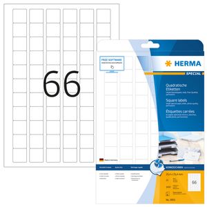 HERMA Inkjet-Etiketten A4 weiß 25,4x25,4 mm Papier 1650 St. (8831)