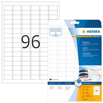 HERMA Inkjet-Etiketten A4 weiß 30,5x16,9 mm Papier 2400 St. (8832)