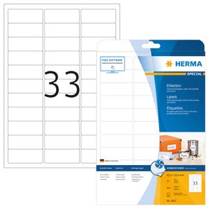 HERMA Inkjet-Etiketten A4 weiß 63,5x25,4 mm Papier 825 St. (8837)