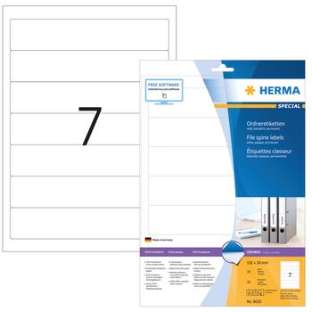 HERMA Ordneretiketten A4 weiß 192x38 mm Papier opak 70 St. (8620)