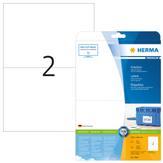 Herma Premium - Papir - matt - permanent selv-adhesiv - hvit - 210 x 148 mm 50 etikett(er) (25 ark x 2) laminerte etiketter (5064)