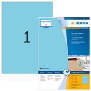 Herma Special - Papir - matt - permanent selv-adhesiv - blå - A4 (210 x 297 mm) 100 etikett(er) (100 ark x 1) merkelapper