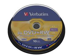 Verbatim DVD+RW x 10 - 4.7 GB - lagringsmedier
