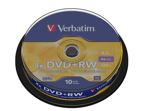 Verbatim DVD+RW x 10 - 4.7 GB - lagringsmedier (43488)