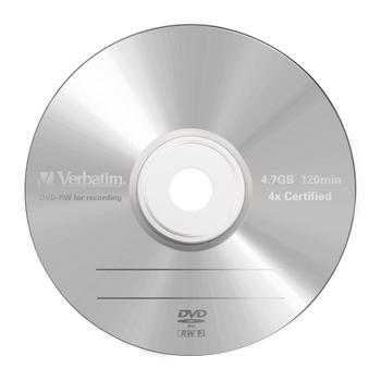 VERBATIM DVD-RW, 4x, 4,7 GB/120 min, 5-pakkaus jewel case, SERL (43285)