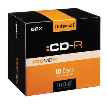 INTENSO CD-R Plate 52x -  10 stk (1001622)