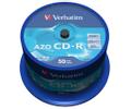 VERBATIM CD-R Media DataLifePlus 48X Crystal 700MB Super AZO 50 Pack Spindel Retail