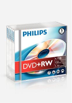 PHILIPS 4.7GB / 120min 4 x DVD+RW (DW4S4J05F/10)