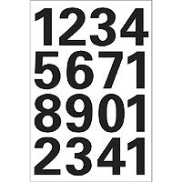 HERMA LABEL HERMA NUMBERS 0-9 SELF-ADHESIVE 25MM WEATHERPROOF FILM 1SHEET BLACK (4168*10)