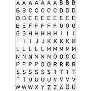 HERMA Etiketter HERMA Vario bogstaver A-Z transp/black 5mm