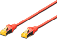 MICROCONNECT S/FTP CAT6A 0.5M Red Snagless