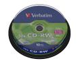 VERBATIM 1x10 CD-RW 80 / 700MB 10x Speed, Cakebox