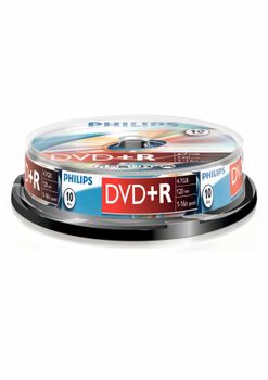 PHILIPS 10 x DVD+R - 4.7GB / 120min (DR4S6B10F/00)