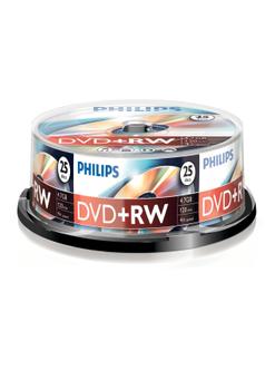 PHILIPS 25 x DVD+RW - 4.7GB / 120min (DW4S4B25F/00)