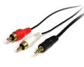 STARTECH 3FT STEREO AUDIO CABLE - 3.5MM MALE TO 2X RCA MALE CABL