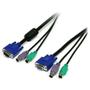 STARTECH 25FT PS/2 STYLE 3-IN-1 KVM SWITCH CABLE CABL
