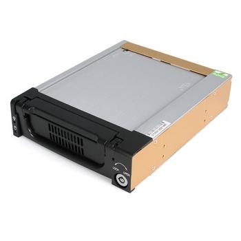 STARTECH Black Aluminum 5.25in Rugged SATA Hard Drive Mobile Rack Drawer (DRW150SATBK         )