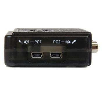 STARTECH 2 Port Black USB KVM Switch Kit with Audio and Cables (SV211KUSB)