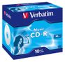 VERBATIM Live it Music CD-R Media For Audio 80Min Blue/AZO 10 Pack Retail