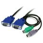 STARTECH StarTech.com 6ft 3in1 Ultra Thin PS2 KVM Cable
