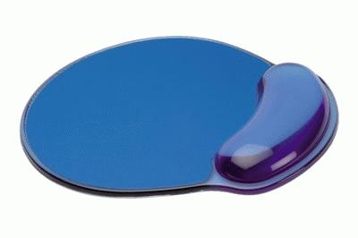 ROLINE Mousepad w/ Wristrest. Transparent. Blue  (18.01.2029)