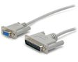 STARTECH 10 ft Cross Wired DB9 to DB25 Serial Null Modem Cable - F/M
