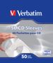 VERBATIM CD sleeves w/window (50) (49992*20)