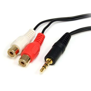 STARTECH 6 FT STEREO AUDIO CABLE - 3.5MM MALE TO 2X RCA FEM CABL (MU1MFRCA            )
