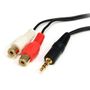 STARTECH 6 FT STEREO AUDIO CABLE - 3.5MM MALE TO 2X RCA FEM CABL