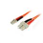 STARTECH Fiber Optic Cable - Multimode Duplex 50/125 - LSZH - LC/SC - 1 m	