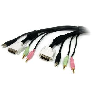 STARTECH 3 m 4-in-1 USB DVI KVM Cable with Audio and Microphone 	 (USBDVI4N1A10)