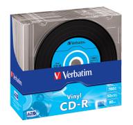 VERBATIM CD-R BLACK VINYL 52X 10P SLIM