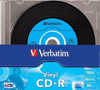 VERBATIM 52x CD-R 80min 700MB Vinyl Super Azo 10-pack Slim Case (43426)