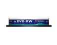 VERBATIM DVD-RW 4,7GB Branded Matt Silver 4xSpeed *10-pack* CakeBox (43552)