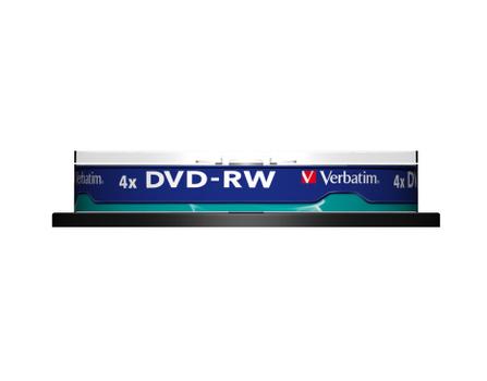 VERBATIM DVD-RW 4X  10-pack spindle (43552)