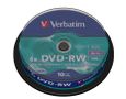 VERBATIM DVD-RW 4,7GB Branded Matt Silver 4xSpeed *10-pack* CakeBox (43552)