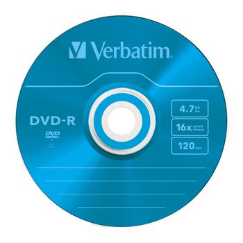 VERBATIM DVD-R, 16x, 4,7 GB/120 min, 5-pakkaus slim case, AZO, värillä (43557)