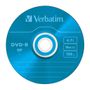 VERBATIM DVD-R, 16x, 4,7 GB/120 min, 5-pakkaus slim case, AZO, värillä (43557)