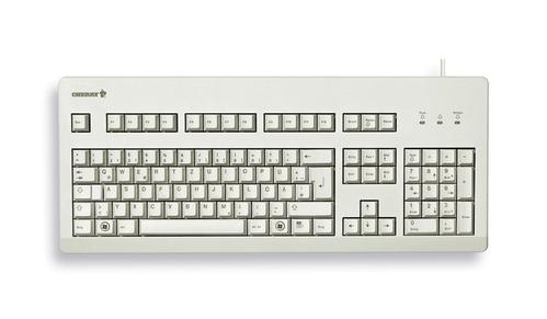 CHERRY Y G80-3000 - Keyboard - PS/2, USB - UK - light grey (G80-3000LSCGB-0)
