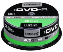 INTENSO 1x25 DVD-R 4,7GB 16x Speed Cakebox printable