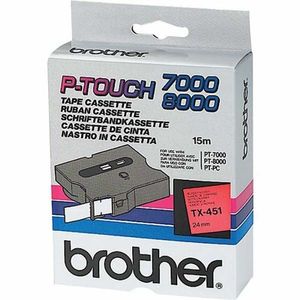 BROTHER Tape/24mm black on red f P-Touch (TX451)