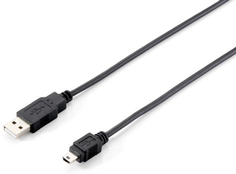 EQUIP USB 2.0 A>MiniB 5P M/M 1,8 m ""A""-Mini5pinsM B stik (128521)