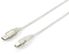 EQUIP USB 2.0 kabel A>B M-M 3 m SLV Transparent,  dobbelsk‘rmet