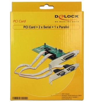 DELOCK PCI 2x Seriel Porte - 1x Parallel Port Win95/98, DOS,Win NT (89004)