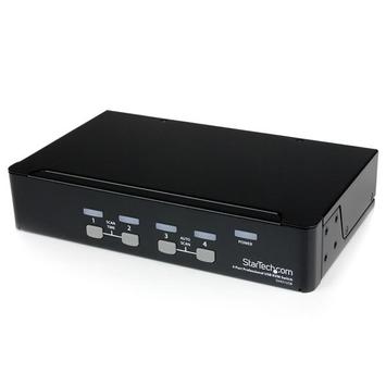 StarTech 4 Port Professional VGA USB KVM Switch with Hub - KVM-svitsj - 4 porter (SV431USB)