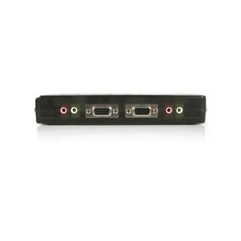 STARTECH 4 Port Black USB KVM Switch Kit with Cables and Audio (SV411KUSB)